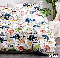 Набор постельного белья с рисунком динозавры