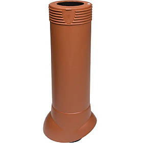 Фанова труба каналізації, Вентиляційний вихід термоізольований 110/160/500мм, Finland Цегляний RAL8004