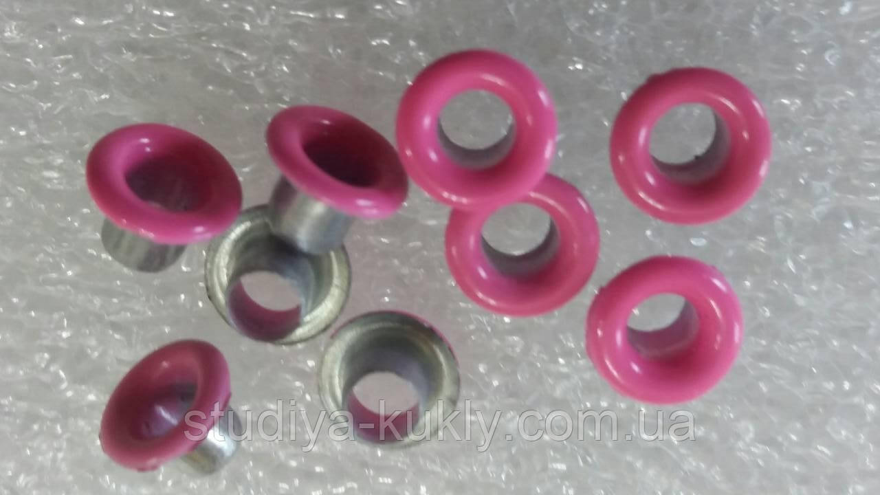 Люверс для ляльок. Рожевий. №29 Діаметр капелюшка 5 мм. Діаметр ніжки 3 мм., фото 1