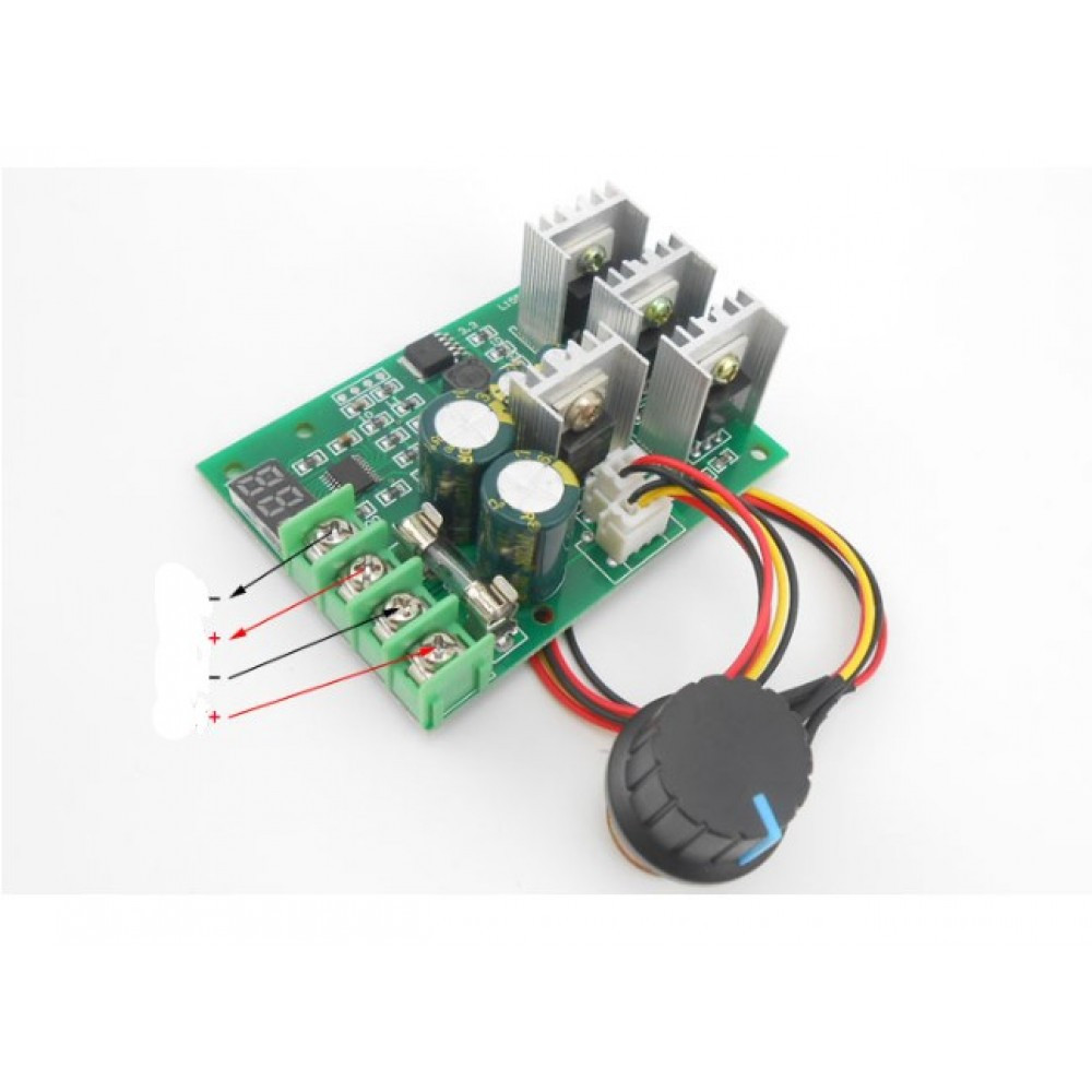ШІМ- регулятор, обертів, швидкості двигуна DC 6-60V PWM 30A LCD