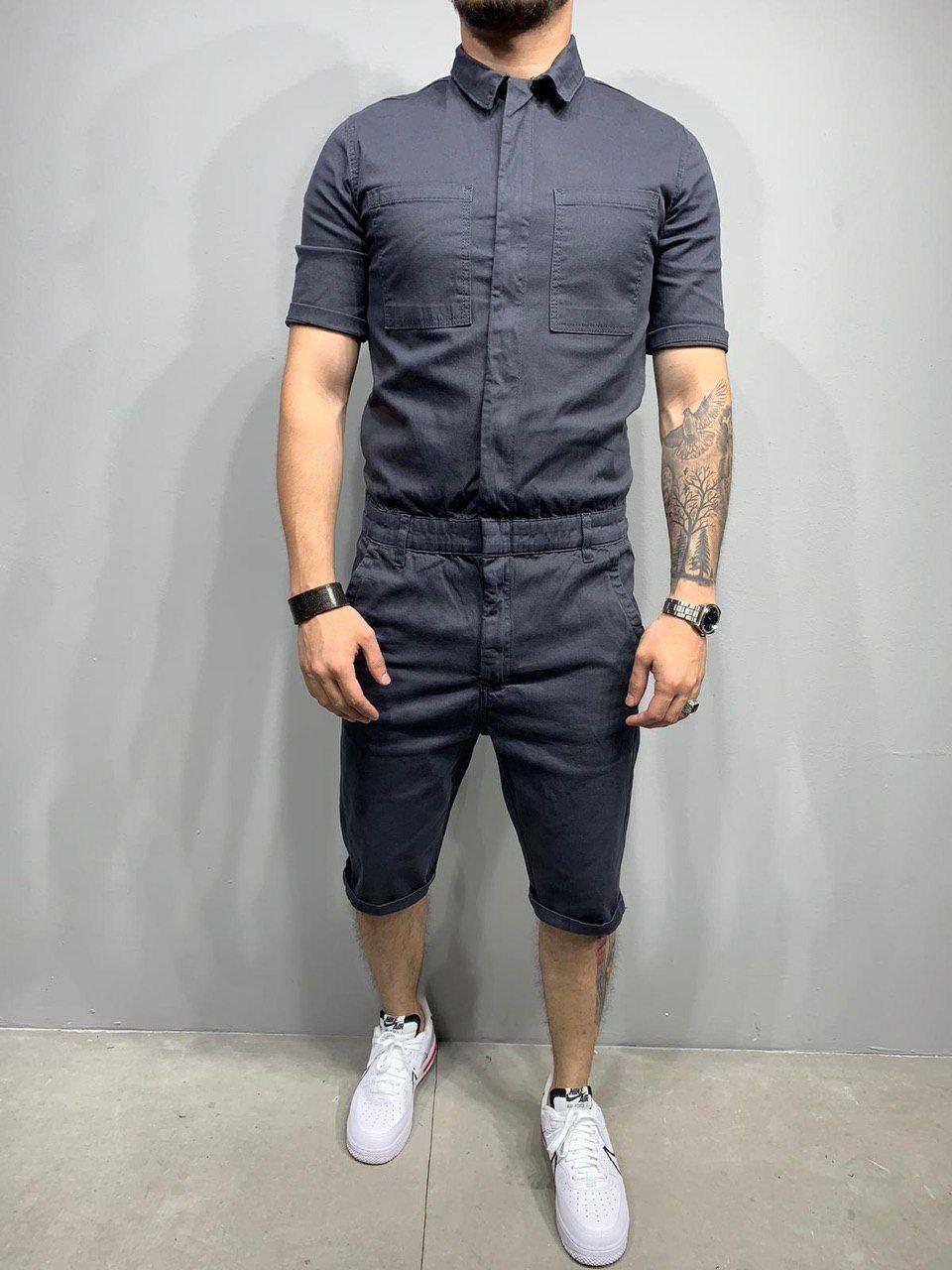 Комбинезон мужской летний черный, темно-серый, хаки 3 ЦВЕТА Турция S, M ...