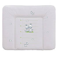 Пеленальный матрас детский на комод Ceba Baby WD Soft mat "Зебра" 85x72 см., серый