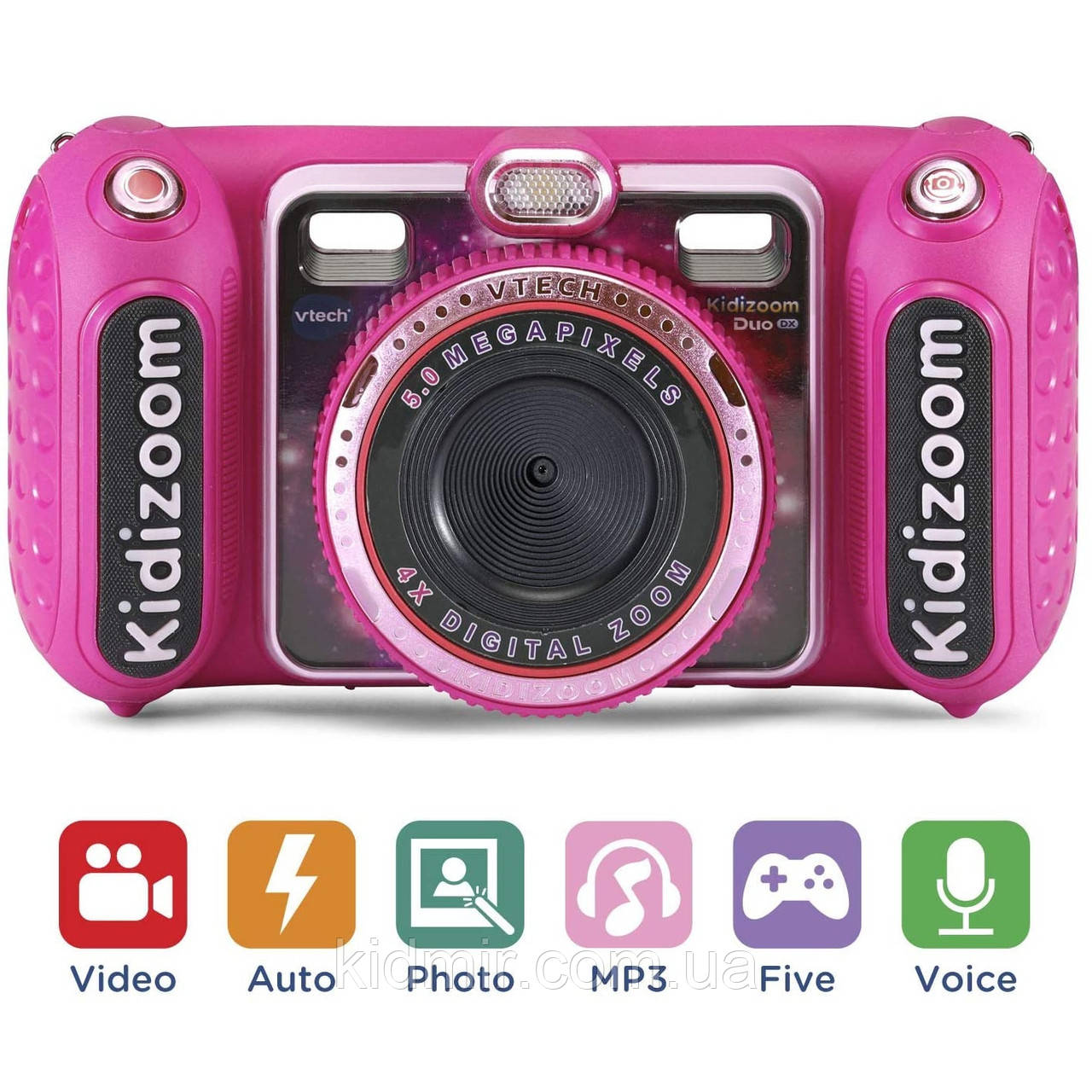 Дитячий фотоапарат із відео записуванням рожевий Vtech Kidizoom Camera DUO DX Digital, фото 1