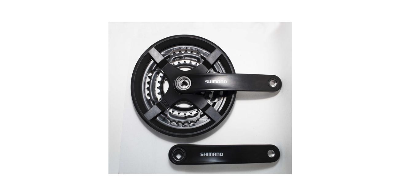 Шатуни SQ Shimano TY-301 28/38/48Т 170 мм під квадрат чорні