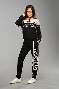 Дитячий спортивний костюм для дівчинки підліток Sansa Чорний-пурра Туреччина на весну осінь літо Турецька