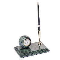 Настільна підставка для ручки з годинником "Сфера діяльності"