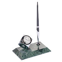 Настільна підставка для ручки з годинником "Куб"