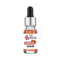 Масло для кутикулы с пипеткой Nails Molekula Cuticle Oil Strawberry, 15 ml