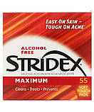 Однокроковий засіб проти вугрів Stridex без спирту, 55 м'яких серветок, фото 2
