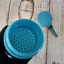 Портативний міні\mini блендер, шейкер для коктейлів 380 мл Juicer - Juice Cup синій (Реальні фото), фото 3