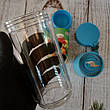 Портативний міні\mini блендер, шейкер для коктейлів 380 мл Juicer - Juice Cup синій (Реальні фото), фото 2