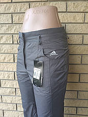 Спортивні штани жіночі утеплені плащівка на флісі  ADIC, фото 3