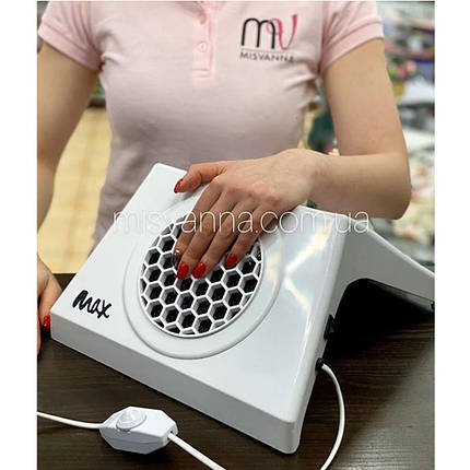 Настільна витяжка Lilly Beaute MAX (пилосос) на 100 Вт з регулюванням потужності, біла, фото 3