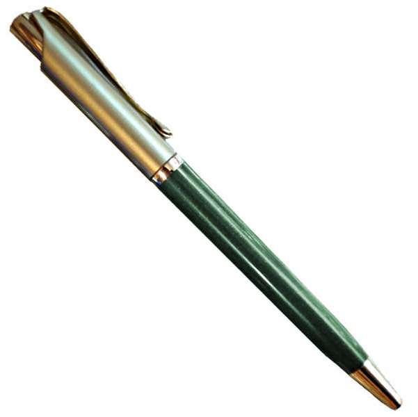 Ручка шариковая SOFIA, автомат, цвет корпуса зеленый с золотом - фото 1 - id-p1213476342