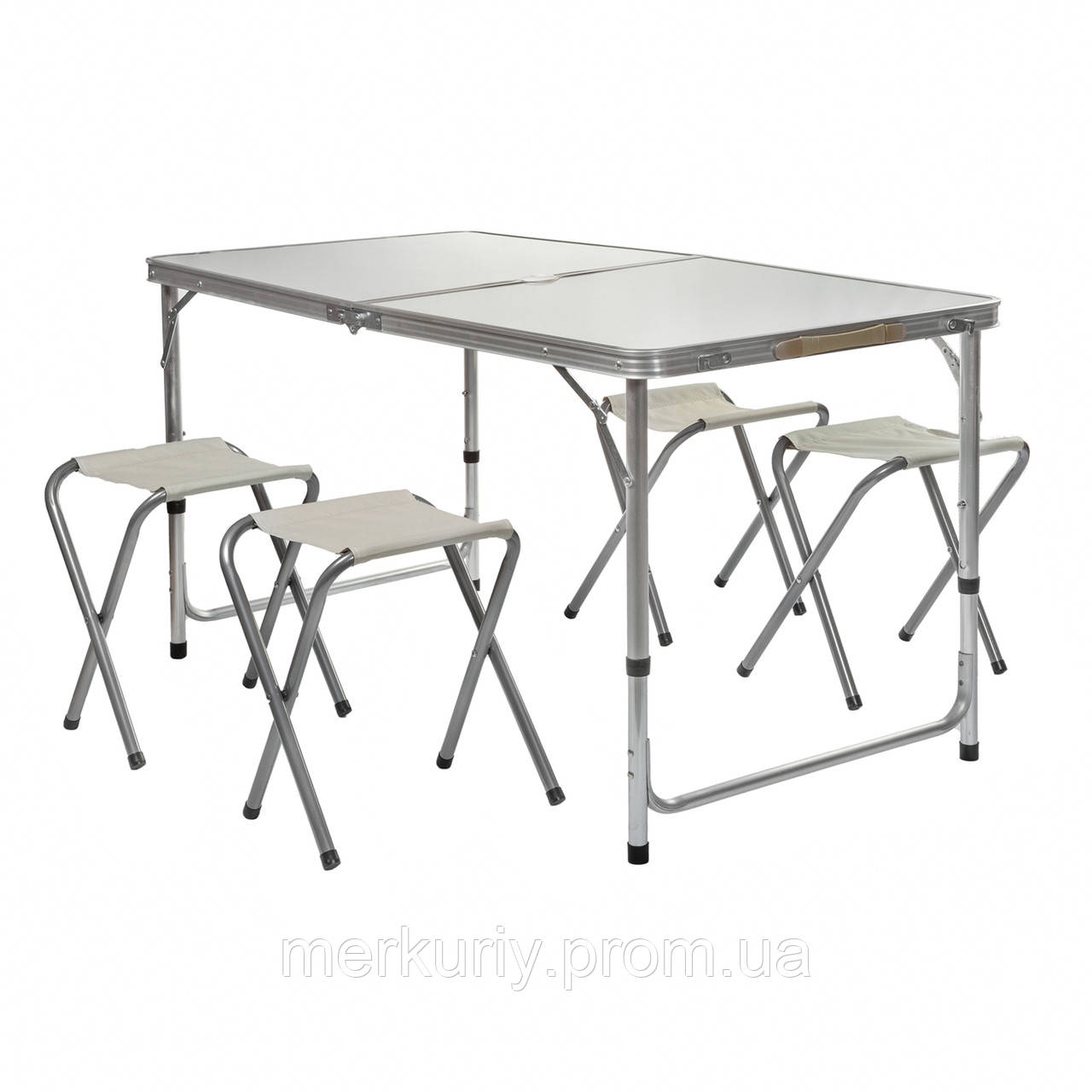 Стіл для пікніка Folding Table з 4 стільцями туристичний складаний у валізі