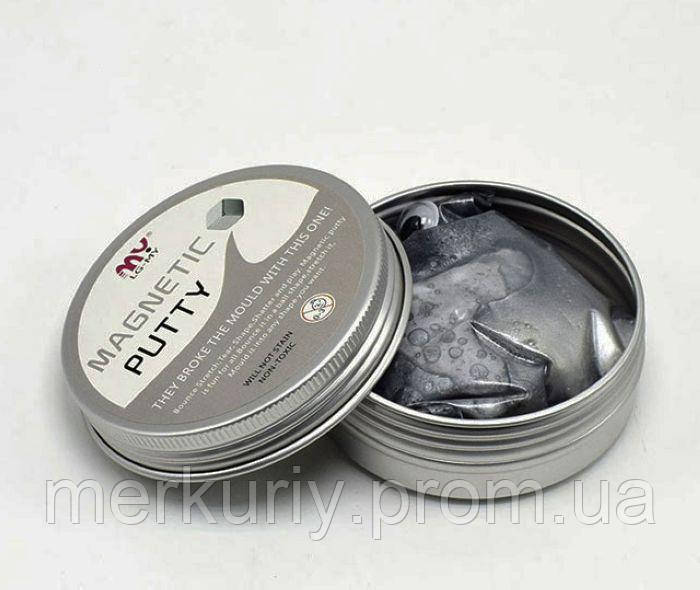 Магнітний розумний пластилін сірий Magnetic Putty gray