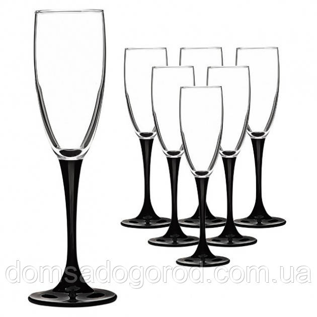 Бокалы для шампанского Luminarc DOMINO H8167 (набор.) 6 шт. 170 мл - фото 2 - id-p1213502598