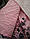 Тканина Котон вишитий купон перфорований рожевий у смужку., фото 3