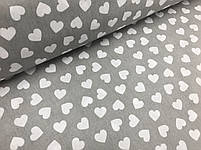 Польська бязь "серця білих на сірому", фото 2