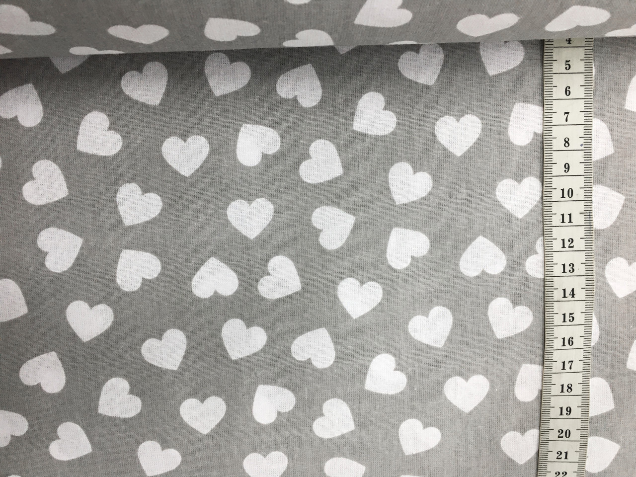 Польська бязь "серця білих на сірому", фото 1