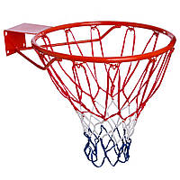 Кольцо баскетбольное Basketball Ring металлическое 45 см с сеткой (S-R2)