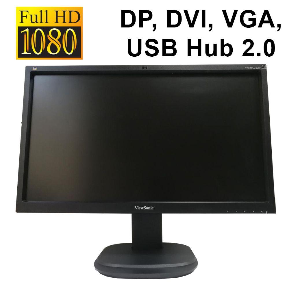ViewSonic VG2437mc-LED / 23.6" / 1920x1080 WLED / DP, DVI, VGA, USB Hub 2.0 / вбудовані колонки 2х2 Вт