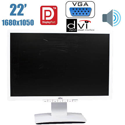 Уцінка - Fujitsu B22W-6 / 22" / 1680×1050 / DVI, DP, VGA, USB-hub / вбудовані колонки - подряпина на матриці, фото 2