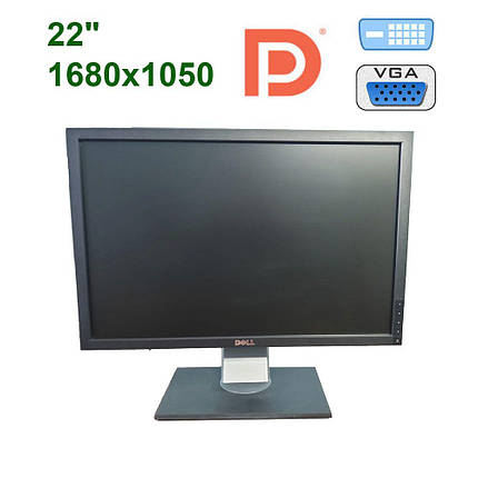 Dell P2210 / 22" (1680x1050) TFT TN / DVI, DP, VGA, USB 2.0, фото 2