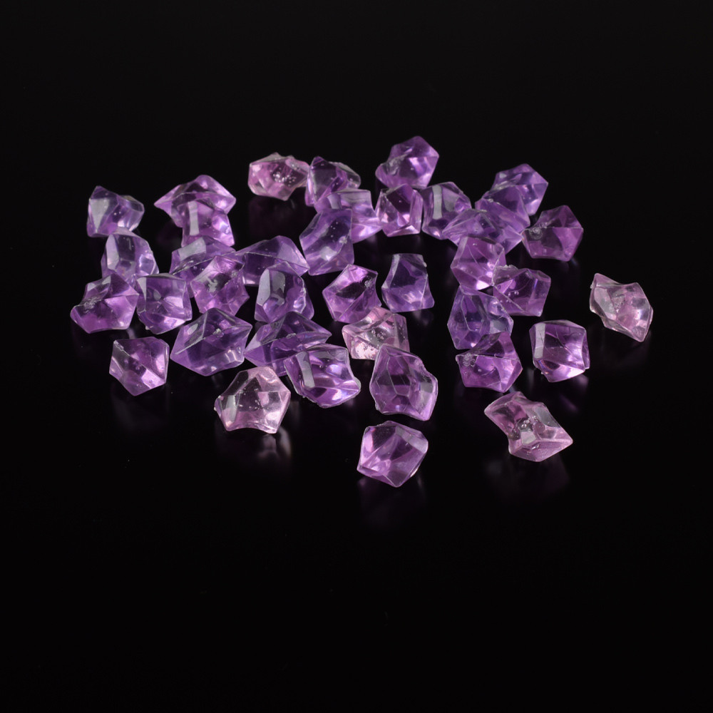 Кристали акрил 1,5x1,5x2,5 см бузково-рожеві 1шт (42101.001)