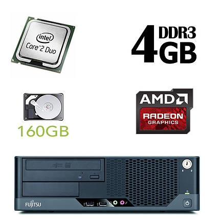 Fujitsu Esprimo E5731 SFF / Intel Core 2 Duo E7500 (2 ядра по 2.93GHz) / 4GB DDR3 / 160GB HDD / AMD Radeon HD, фото 2