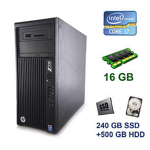 HP Z230 Tower/Intel Core i7-4770 (4 (8) ядра по 3.4 — 3.9 GHz) / 16 GB DDR3 / 240 GB SSD+500 GB HDD, фото 1