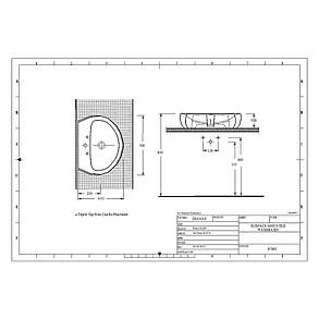 Компактна Раковина Lemas Diamas 60 cm Washbasin-87601, фото 2