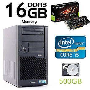Fujitsu P9900 / Intel Core i5-760 4 ядра по 2.8-3.3GHz / 16GB DDR3 / 500GB HDD / nVidia GeForce GTX 1050 Ti, фото 1