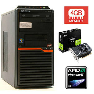 GATEWAY DT55 / AMD Phenom II X3 B75 (3 ядра по 3.0 GHz) / 250GB HDD / 4 GB DDR3 / НОВА Відеокарта GeForce GT 1030 2Gb DDR5 (HDMI,DVI) 12 міс. гарантії, фото 2
