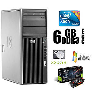 Hewlett-Packard Z400 Tower / Intel Xeon W3565 (4(8) ядра по 3.2-3.46GHz) / 6GB DDR3 ECC / 320 GB HDD / nVidia, фото 1