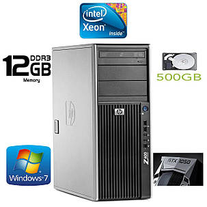 Hewlett-Packard Z400 Tower / Intel Xeon W3565 (4(8) ядра по 3.2-3.46GHz) / 12GB DDR3 ECC / 500 GB HDD / nVidia, фото 1