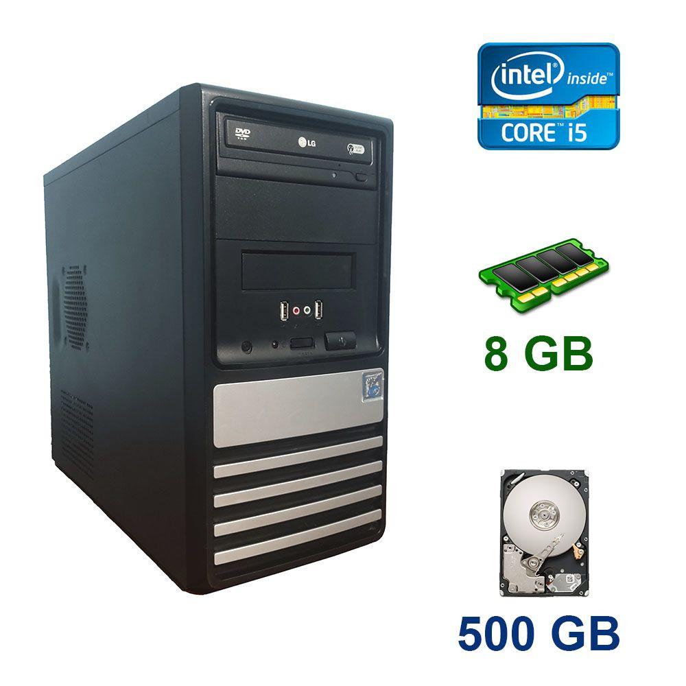 Hyundai Black Tower/Intel Core i5-2300 (4 ядра по 2.8 — 3.1 GHz) / 8 GB DDR3 / 500 GB HDD / FSP 350W / DVD