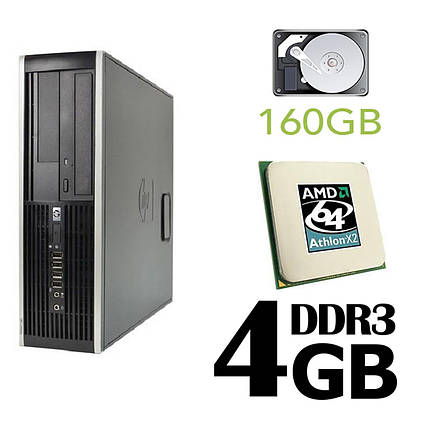 HP 6005 SFF/AMD Athlon X2 220 (2 ядра по 2.8 GHz) / 4GB DDR3 / 160GB HDD, фото 1