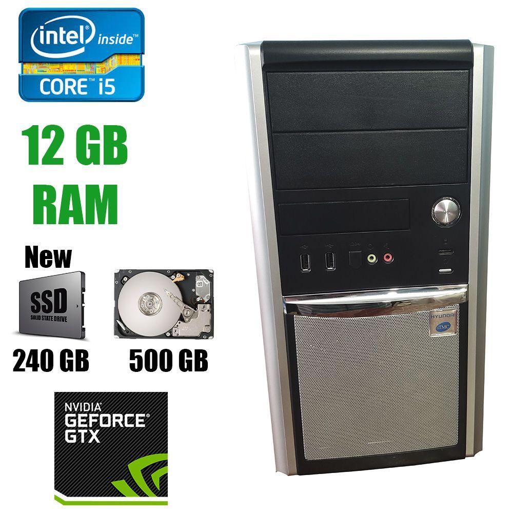 Hyundai MT Silver / Intel Core i5-4690 (4 ядра по 3.50-3.90GHz) / 12 GB DDR3 / New 240 GB SSD+500 GB HDD / MSI