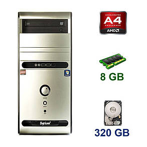 Hyrican PC PCK02992 Tower / AMD A4-3300 (2 ядра по 2.5 GHz) / 8 GB DDR3 / 320 GB HDD, фото 1