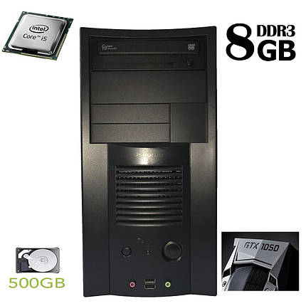 Tower / Intel Core i5-750 (4 ядра по 2.66 GHz) / 8gb DDR3 / 500 GB HDD / nVidia GeForce GTX 1050 2 GB GDDR5 (HDMI, DVI, DP), фото 2