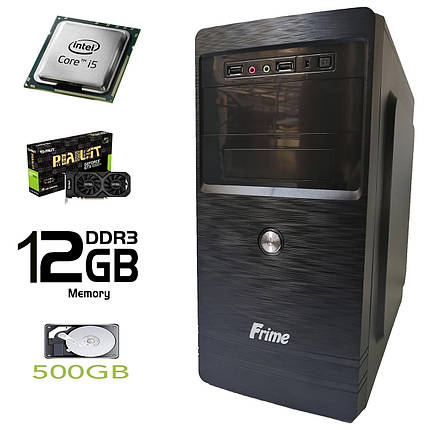 Frime ATX new / Intel Core i5-2400 (4 ядра по 3.1-3.4 GHz) / 12 GB DDR3 / 500 GB HDD / new! Palit GeForce GTX 1050 Ti 4GB GDDR5 (HDMI, DVI, DP) / new!, фото 2