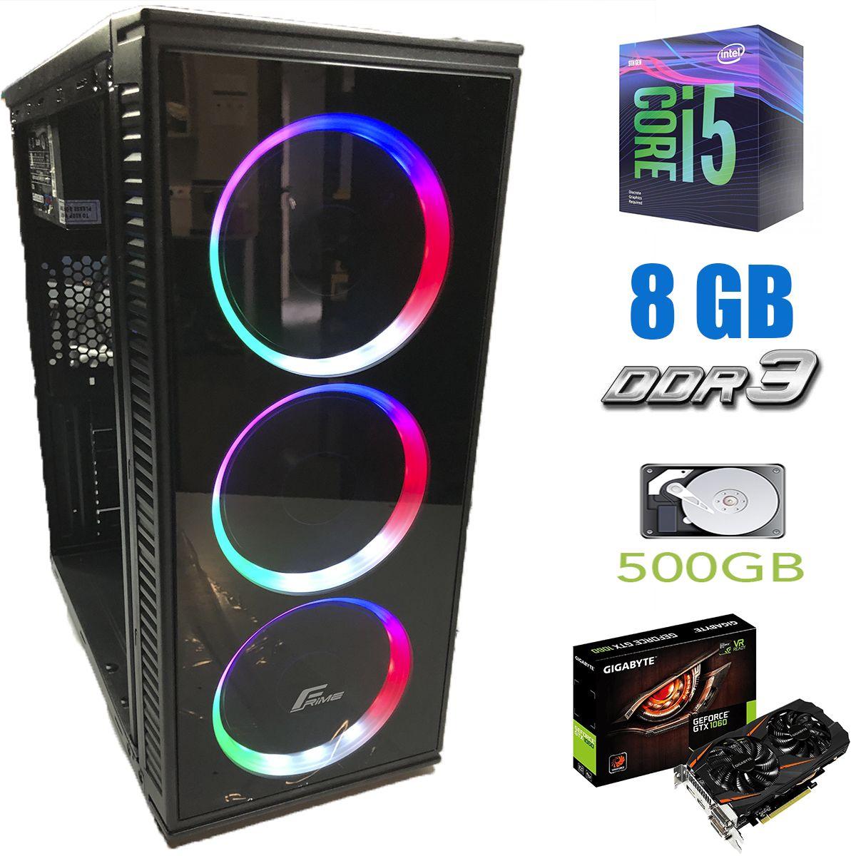 Frime Bastion Tower new / Intel Core i5-4570 (4 ядра по 3.2 - 3.6 GHz) / 8GB DDR3 / 500GB HDD new / nVidia GeForce GTX 1060 3GB / 500W