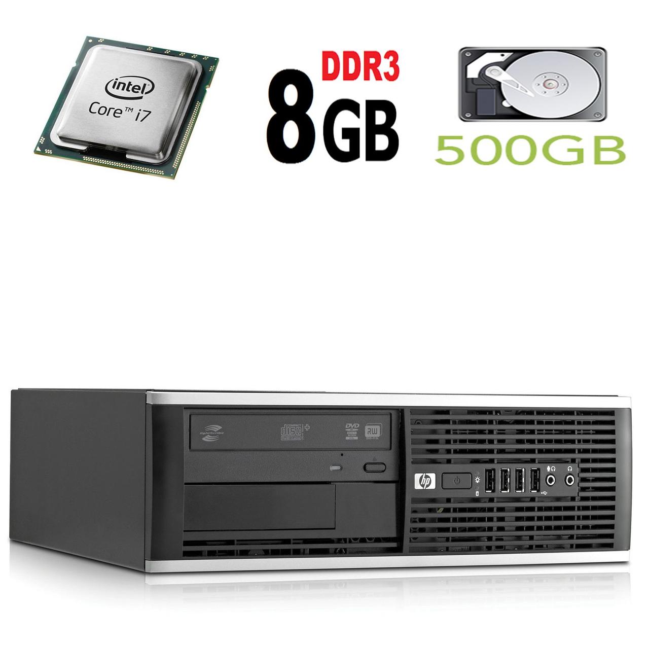 HP 6300 Elite SFF / Intel Core i7-2600 (4(8) ядер по 3.4GHz) / 8 GB DDR3 / 500 GB HDD