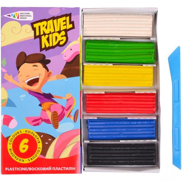 Пластилін восковий 6 кол Гамма Travel Kids 72 гр 331008
