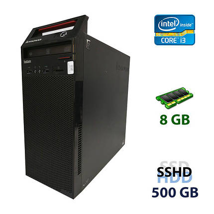Lenovo ThinkCentre E73 Tower / Intel Core i3-4130 (2 (4) ядра по 3.4 GHz) / 8 GB DDR3 / 500 GB SSHD / nVidia GeForce GTX 750, 1 GB GDDR5, 128-bit /, фото 1