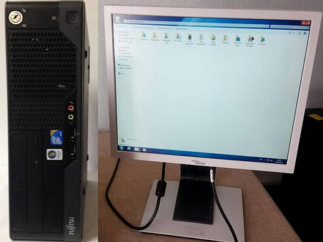Fujitsu E5730 SFF / Intel Core 2 Quad Q6600 (4 ядра по 2.4 GHz) / 6GB RAM / HDD 160GB + монітор Fujitsu P19-2 / 19' / 1280x1024, фото 2
