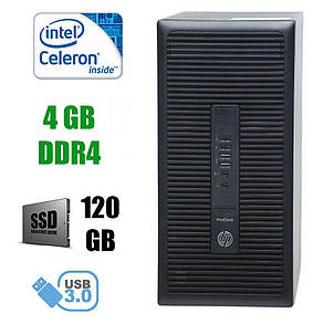 HP ProDesk 600 G2 MT / Intel Celeron G3900 (2 ядра по 2.8GHz) / 4 GB DDR4 / 120 GB SSD / DisplayPort, USB 3.0, фото 1