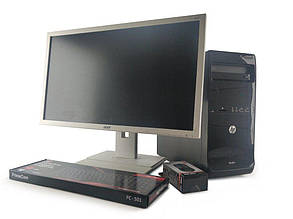 HP Pro 3500 Tower / Intel Core i3-3220 (2 (4) ядра по 3.3 GHz) / 8 GB DDR3 / 120 GB SSD / AMD Radeon R5 240, 1 GB GDDR5, 128-bit + Acer B246HL / 24", фото 3