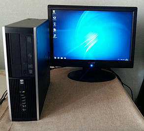 HP 8000 Ellite SFF / Intel Core 2 Quad Q9400 (4 ядра по 2.66GHz) / 6GB DDR3 / 250 GB HDD + монітор / 19' /, фото 1